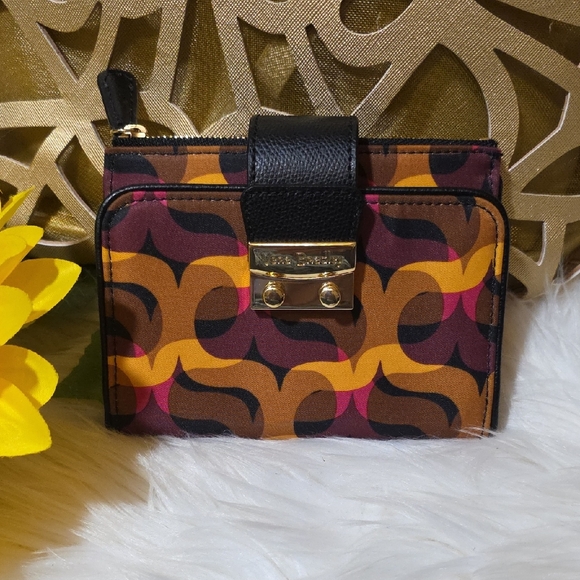 Vera Bradley Handbags - Vera Bradley Black and Brown Patterned Wallet